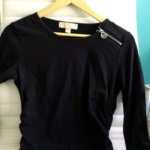 Michael Kors long sleeve black top